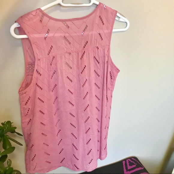 Pink Textured Linen / Cotton Blouse - Picture 3 of 5